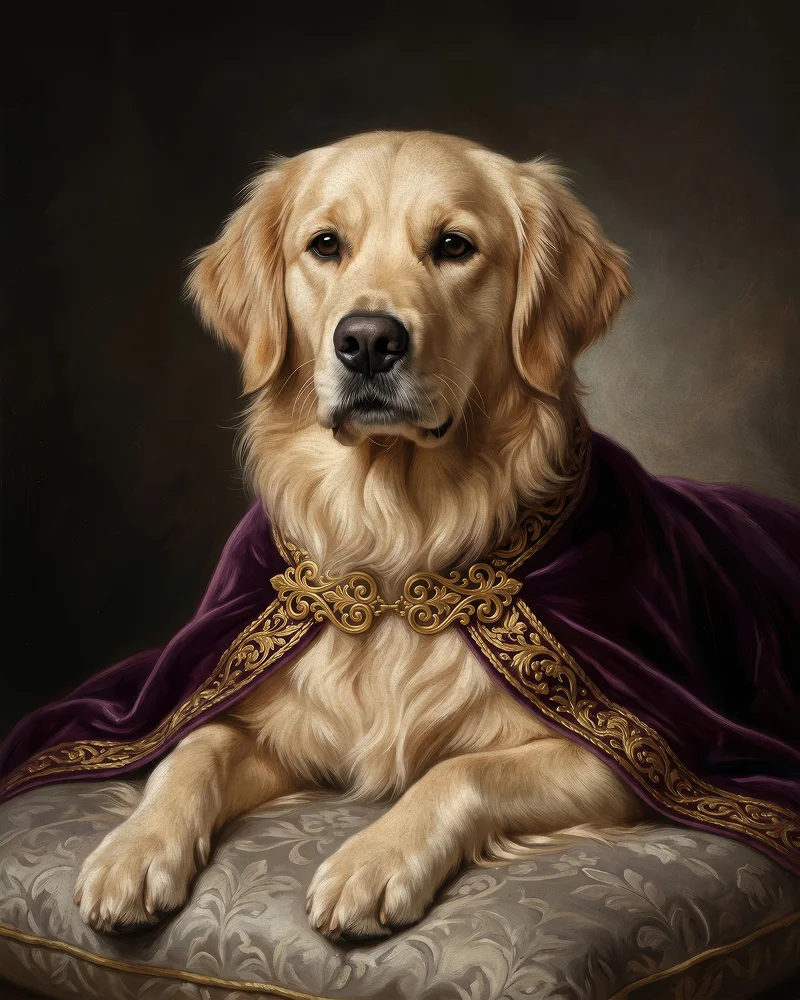 Royal pet portrait example