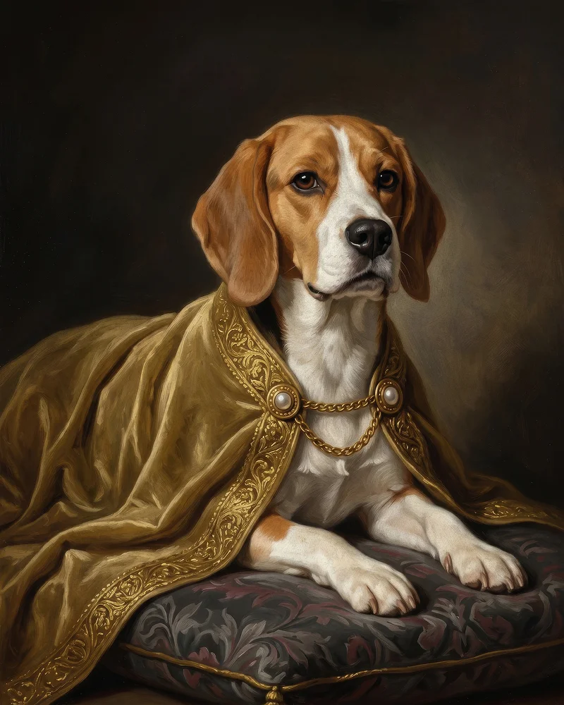 Royal pet portrait example