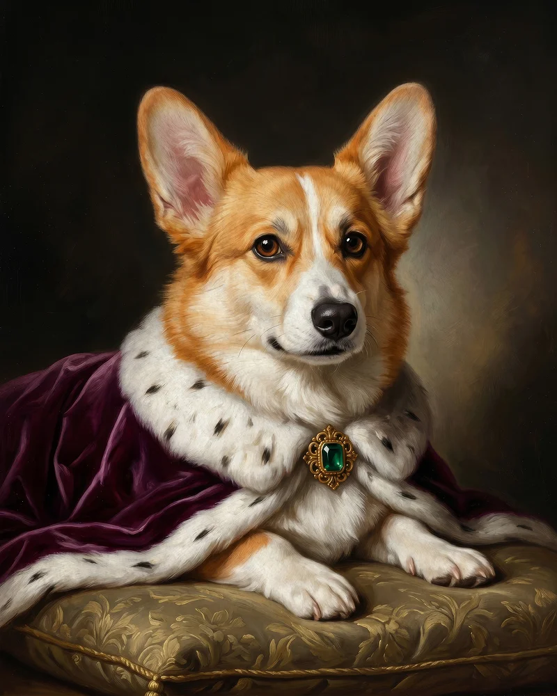 Royal pet portrait example